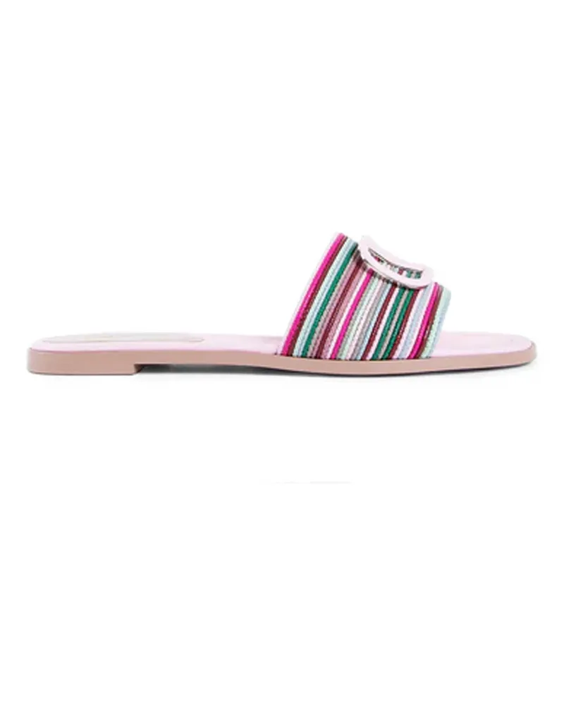 Valentino Garavani Valentino Garavani V Logo Signature Slides Pink