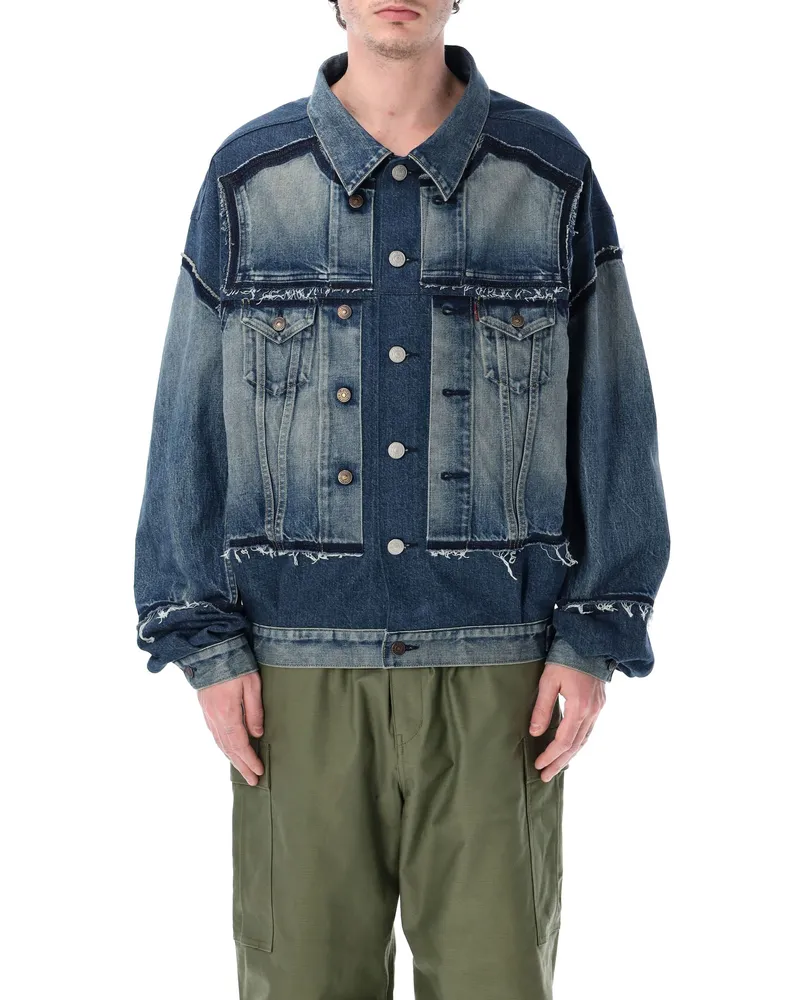Junya Watanabe Coats Blau Blue