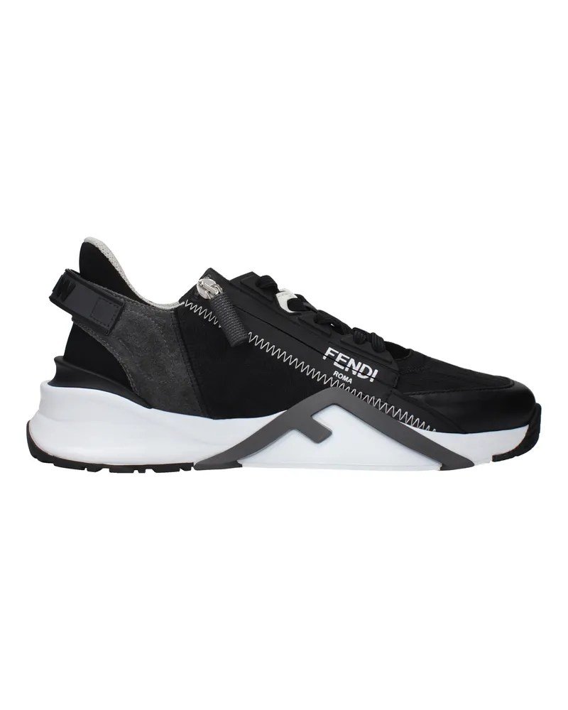 Fendi Sneakers Flow Herrens Stoff Schwarz -