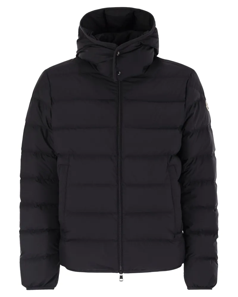 Moncler Montbrocq Short Down Jacke mit Kapuze Navy