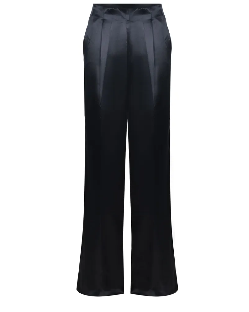 Alberta Ferretti Hosen aus Satin Black