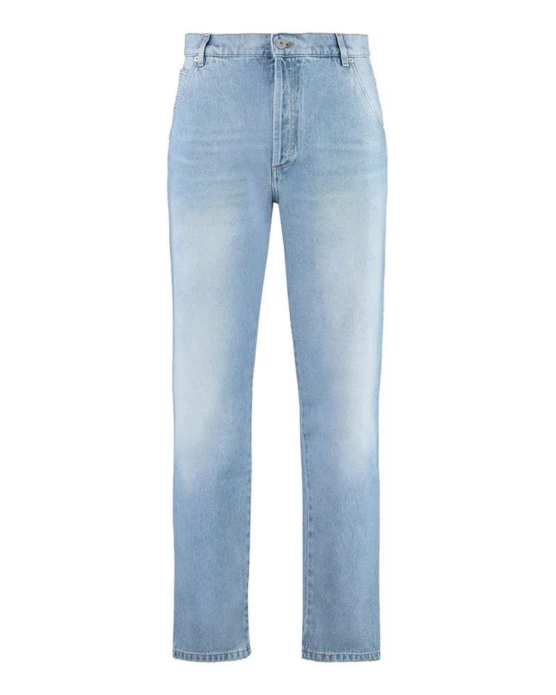 Balmain Kurze, gerade Jeans von Blau