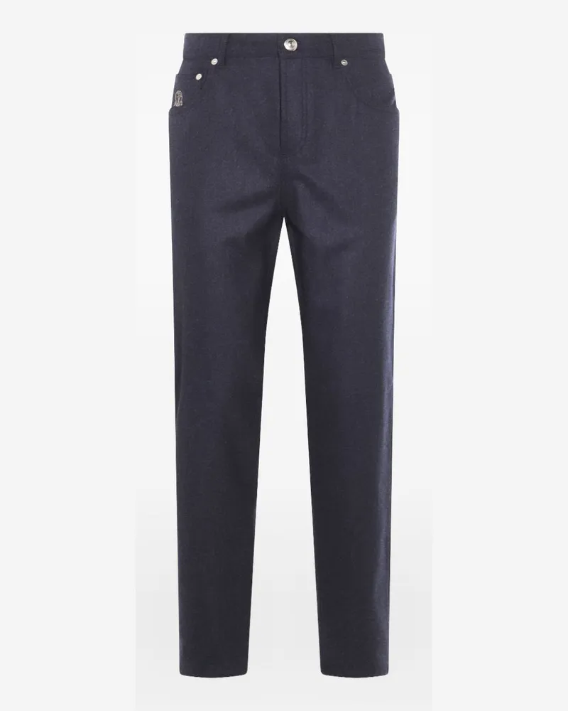 Brunello Cucinelli Wollhose Blue