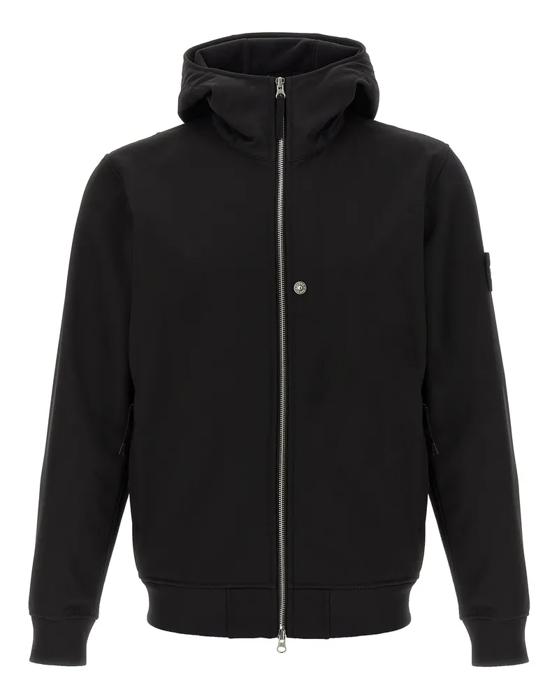 Stone Island Soft Shell R E.Dye®Technology' Jacke Black