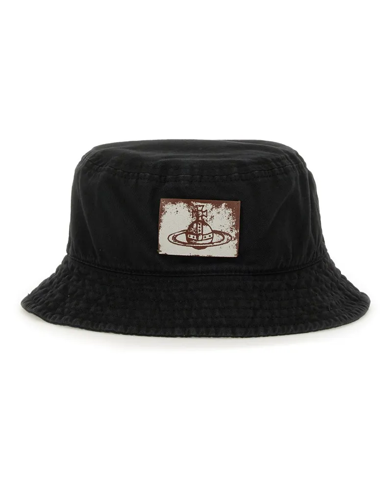 Vivienne Westwood Eimer Hut mit Logo Black