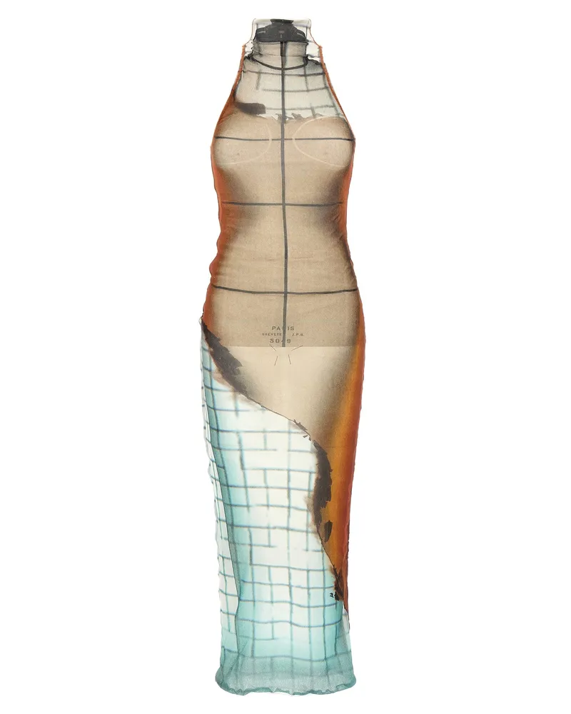 Jean Paul Gaultier Fire' Kleid Multicolor