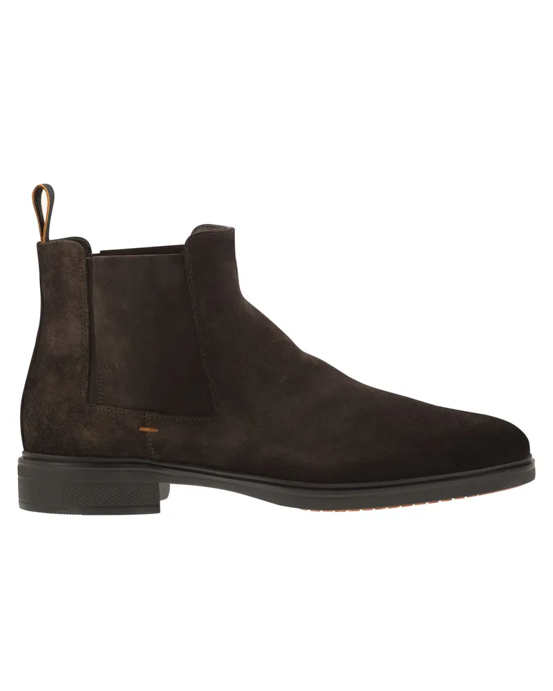 Santoni Easy Wildleder -Knöchelstiefel Brown