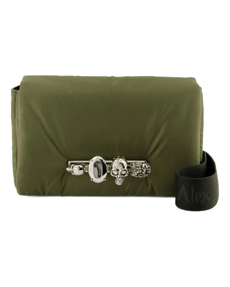 Alexander McQueen New Knuckle Bum Crossbody Alexander MC Königin Nylon Khaki Khaki