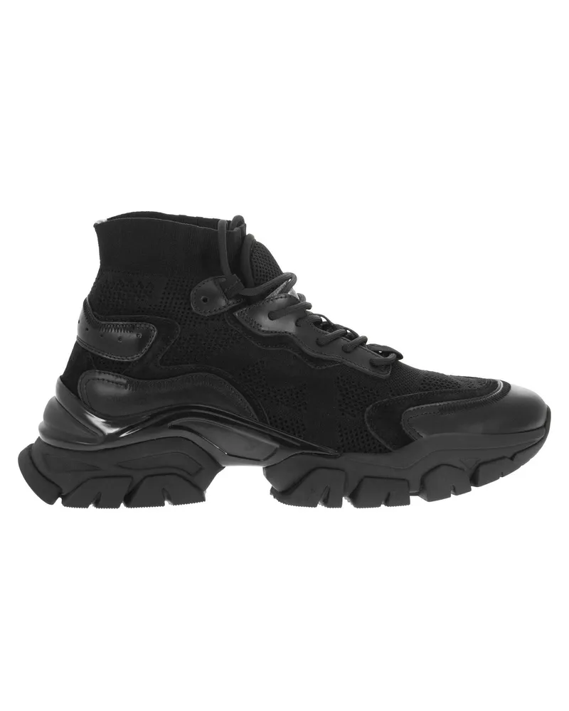 Moncler hinterlässt keine Spuren -High -Top -Trainer Schwarz
