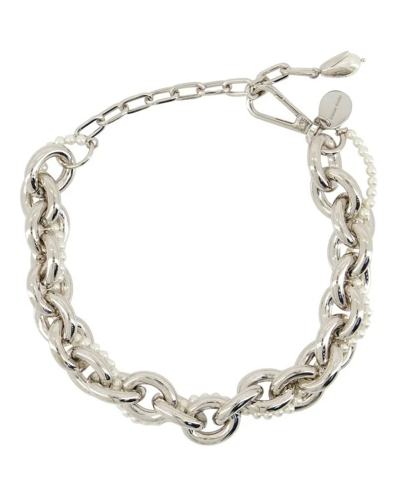 Simone Rocha Halskette Xl Perle & amp; Kette  Metall Silber plattiert Silber