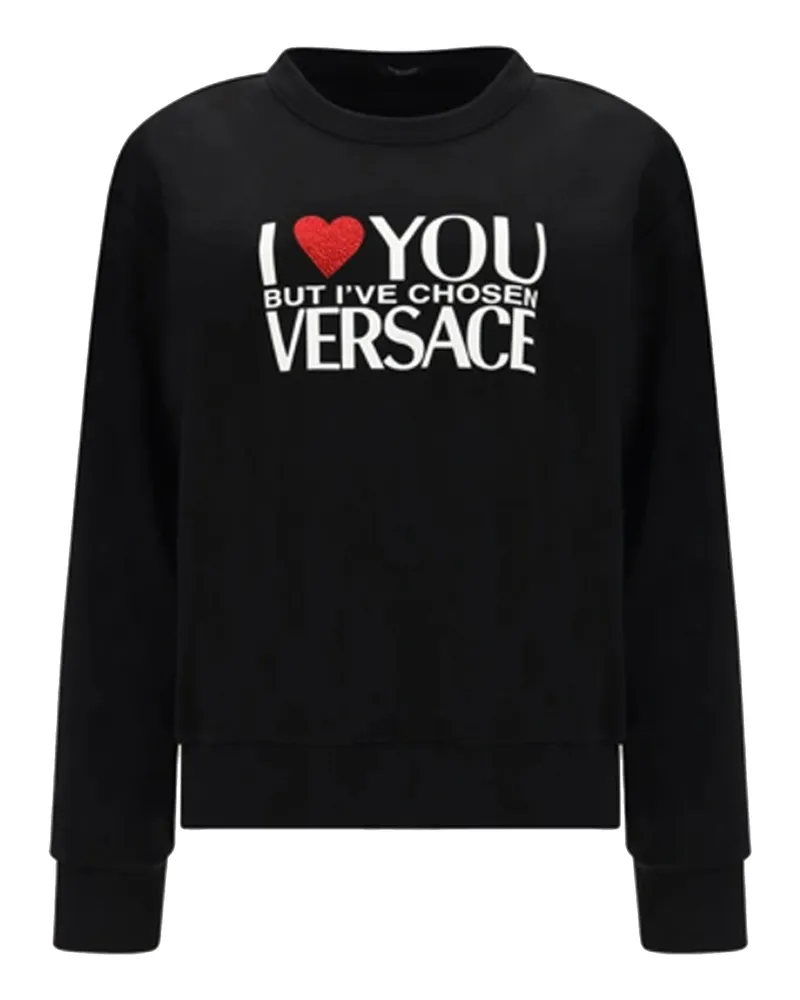 Versace Versace Cotton Logo Sweatshirt Schwarz