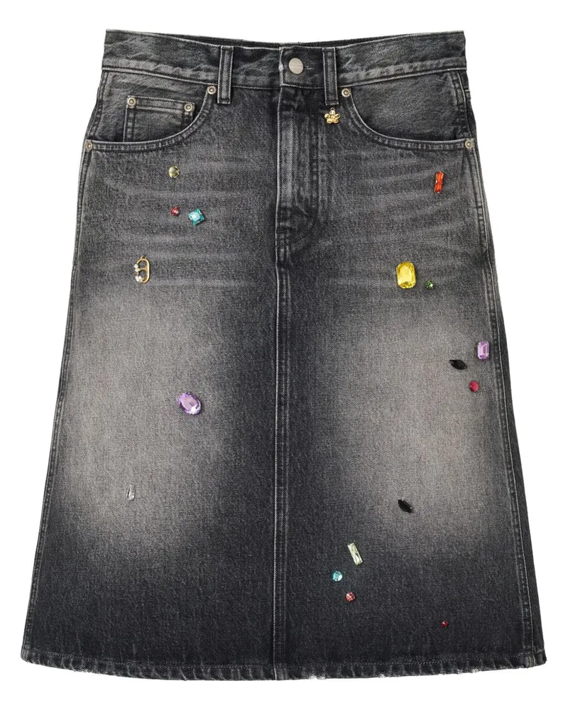 Marc Jacobs Denim Midi Rock Black