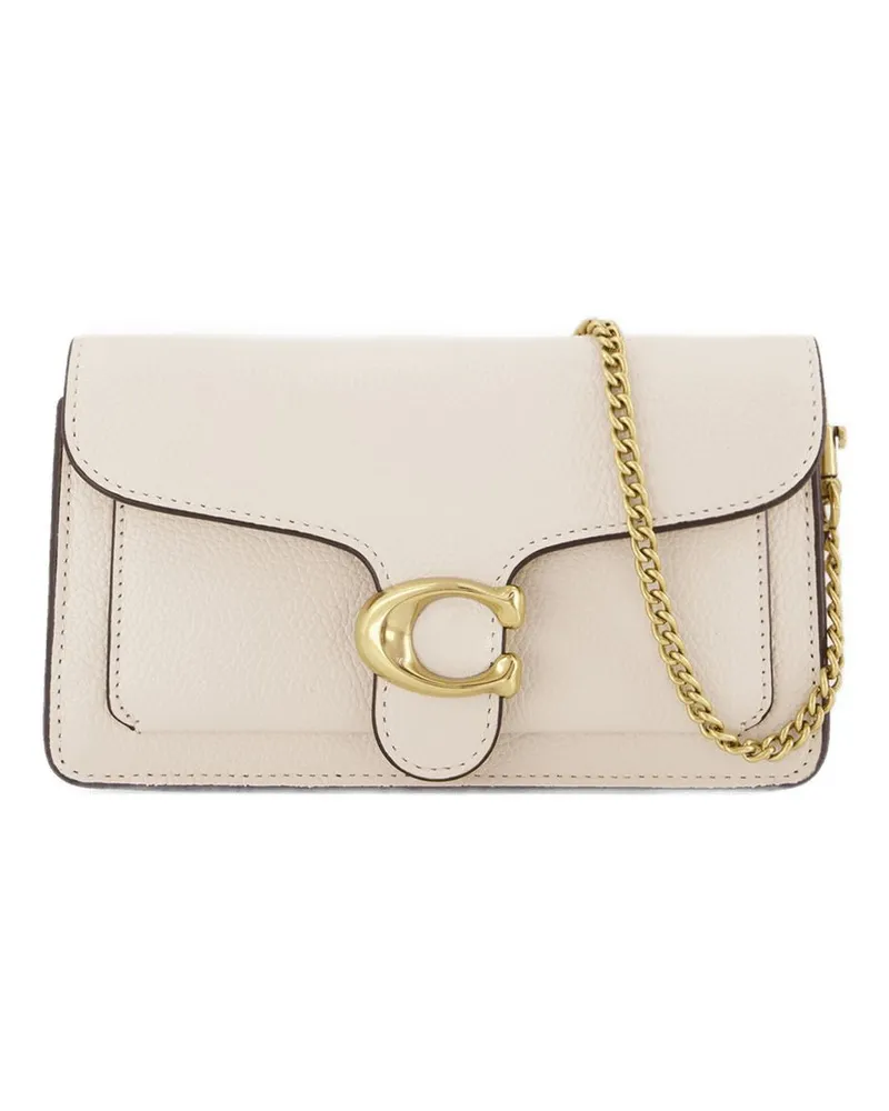 Coach Tabby -Kettenkupplungs -Crossbody -Trainer Kreideleder Weiß