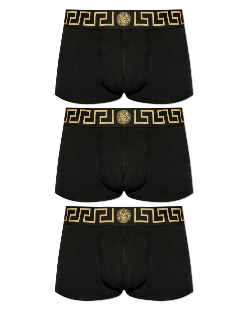 Versace Set von drei Boxern mit Greca -Grenze A80g