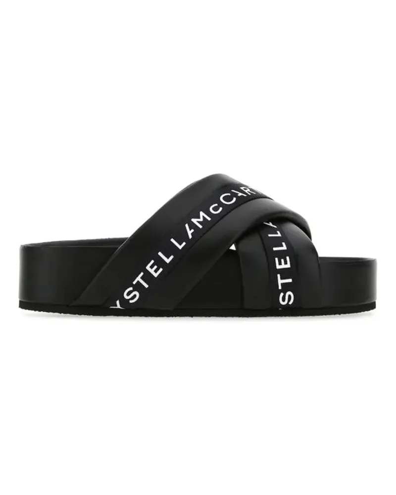 Stella McCartney Logo Pantoffeln Schwarz