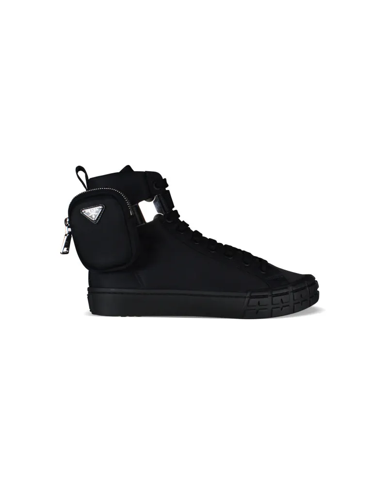 Prada Wheel High Top -Turnschuhe Black