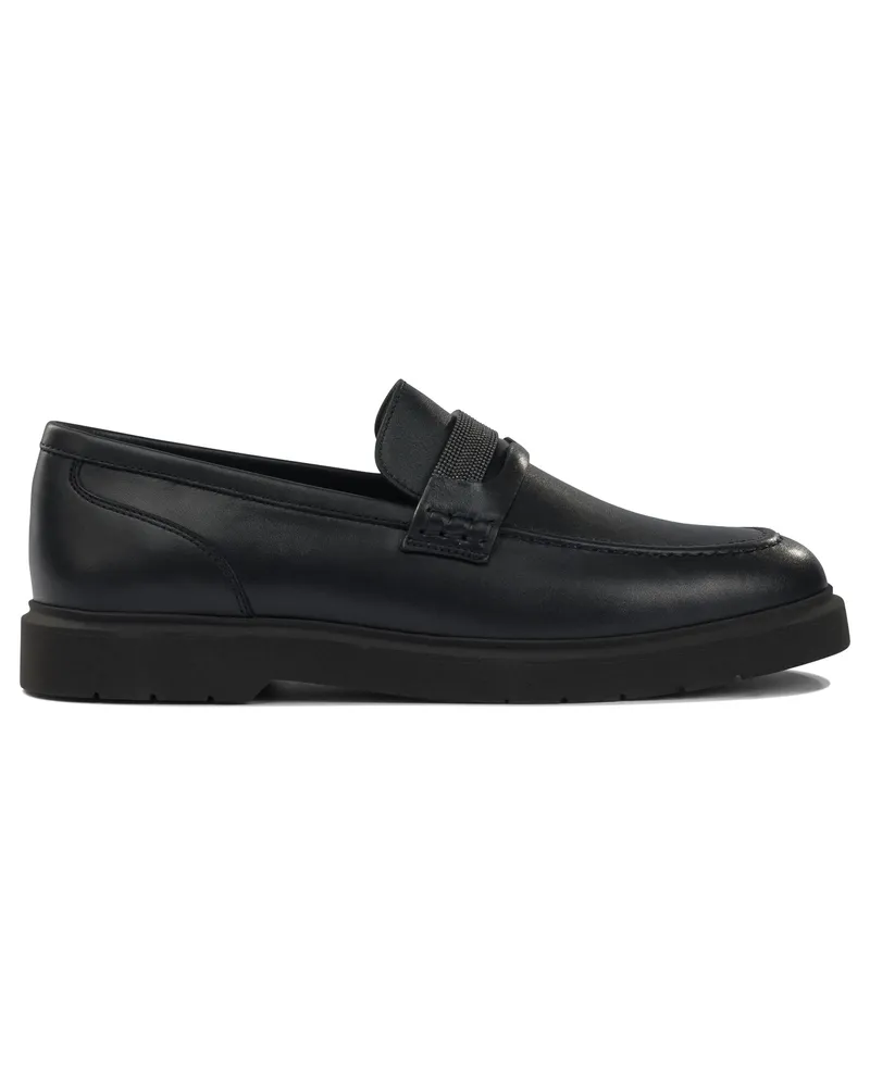 Brunello Cucinelli Penny“ Loafer mit Schmucksteinen Black