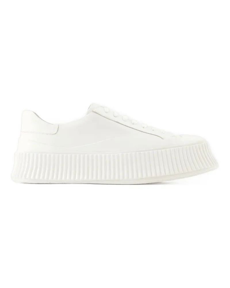 Jil Sander Sneaker  Leder Beige White