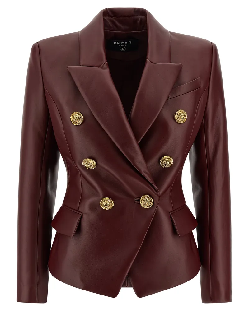 Balmain Blazer „6 Bottoni Bordeaux