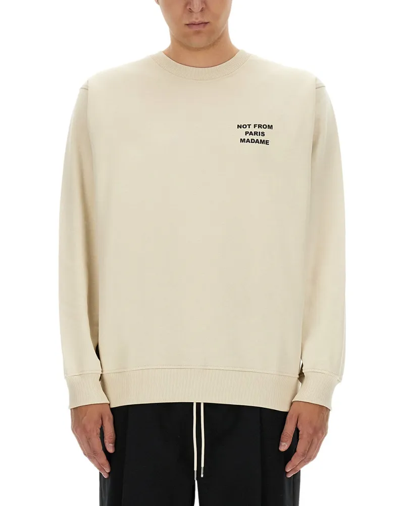 Drôle de Monsieur Slogan" Sweatshirt Ivory