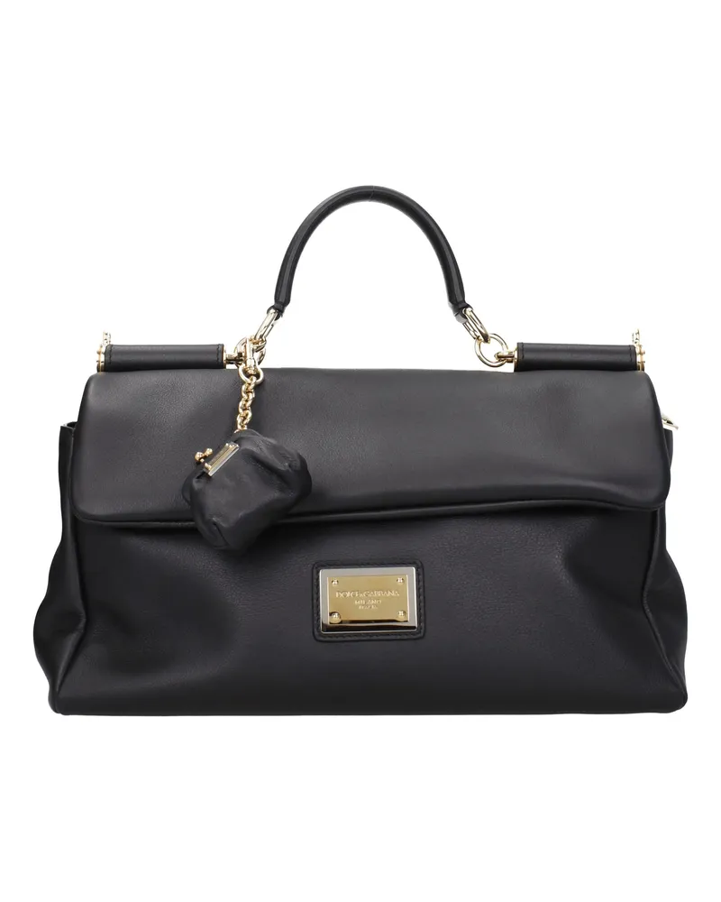 Dolce & Gabbana Handtaschen Sizilien Frauen Leder schwarz -