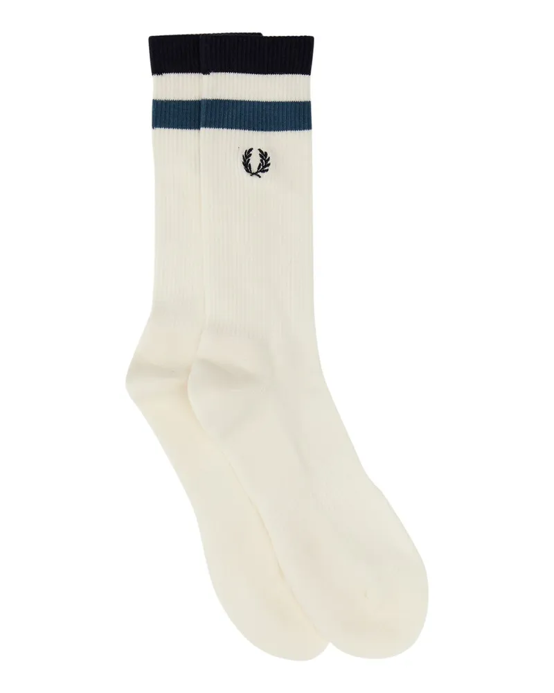 Fred Perry Sock mit Logo -Stickerei White