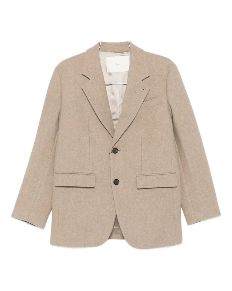 Dunst Wolle Single Breasted Blazerjacke Grey