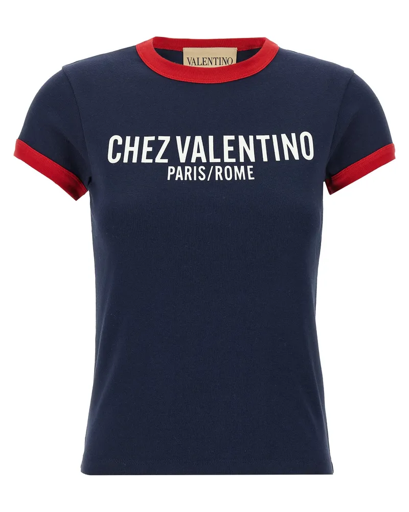 Valentino Garavani Valentino Garavani 'Chez Valentino' T -Shirt Blue