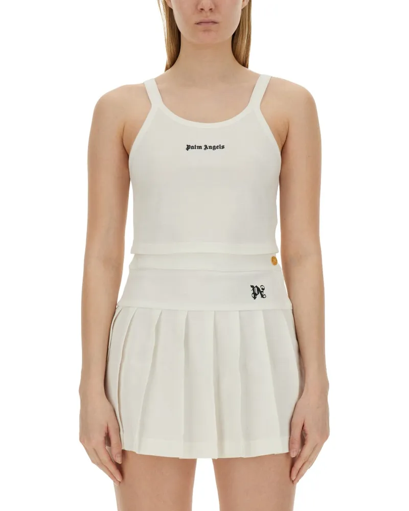 Palm Angels Tanktop mit Logo White