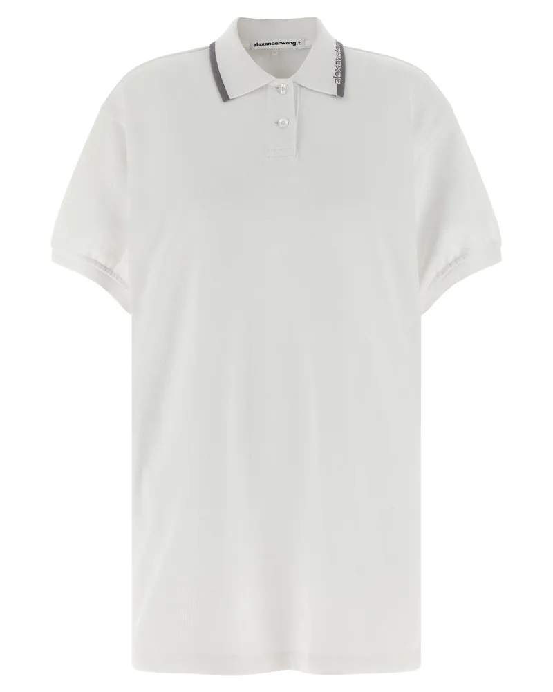 Alexander Wang Kleid mit Intarsienkragen White