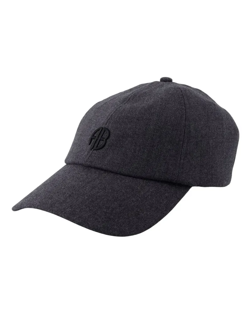 Anine Bing Jeremy Baseball Cap  Wolle grau Grau