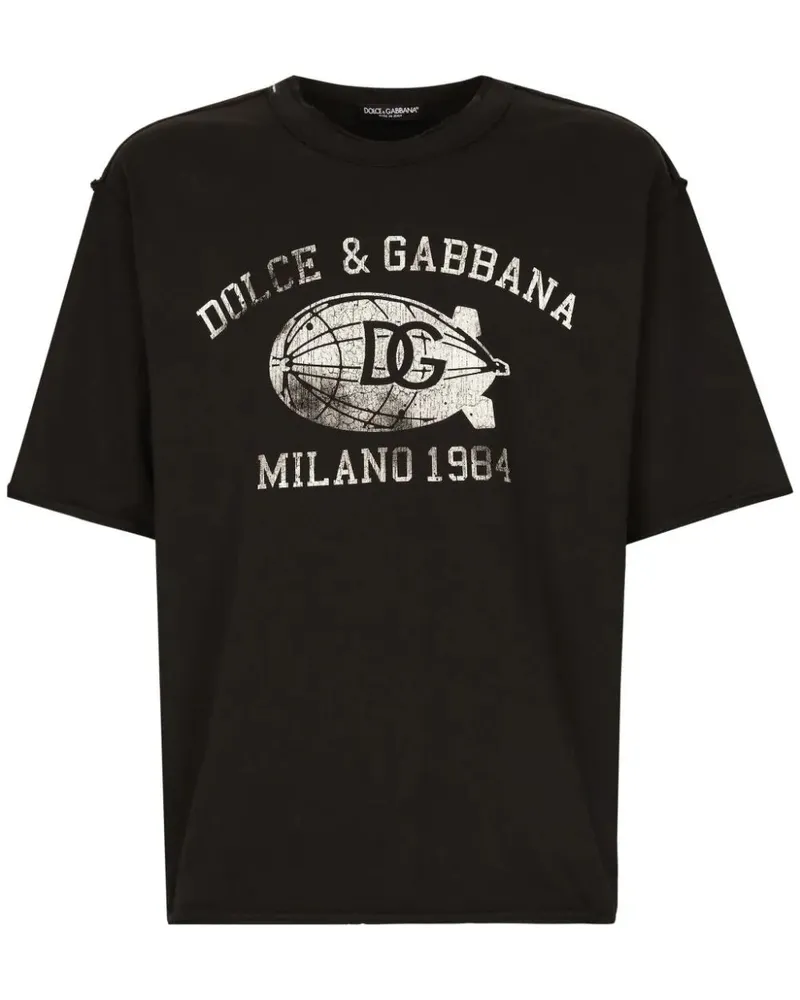 Dolce & Gabbana T -Shirt mit Druck Black