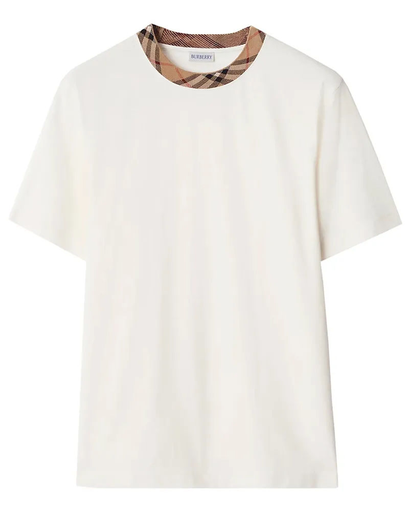 Burberry T -Shirt um den Hals White
