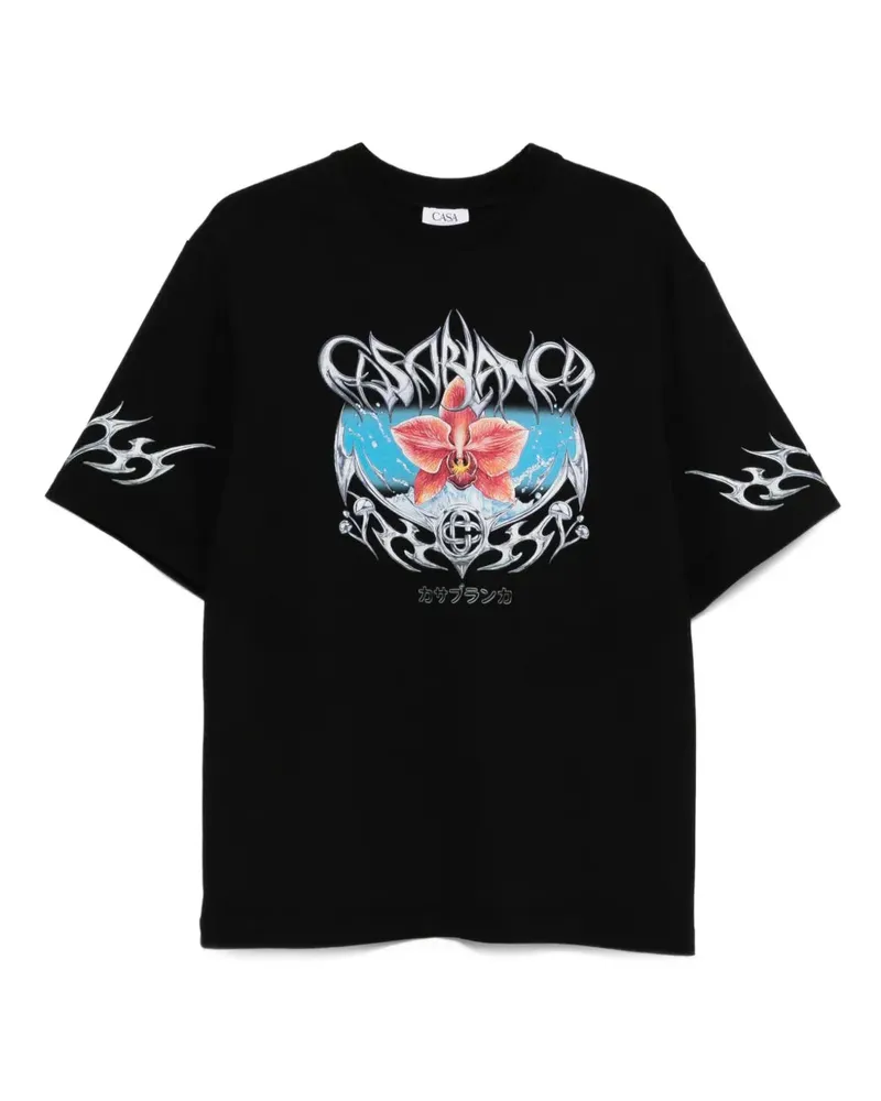 Casablanca Paris Grafik T -Shirt Black