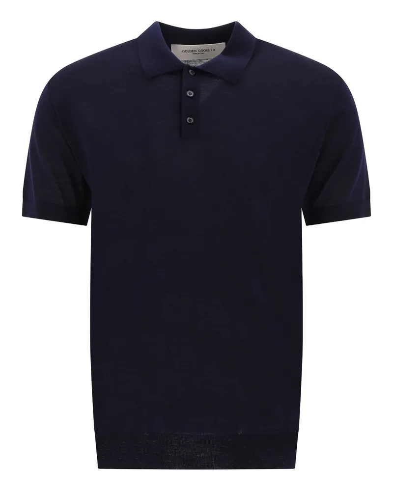 Golden Goose Golden Gänse Giotto Polo -Hemd Blau