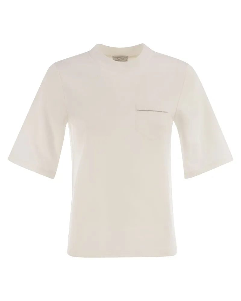 Peserico Cotton Blend Jersey T -Shirt White