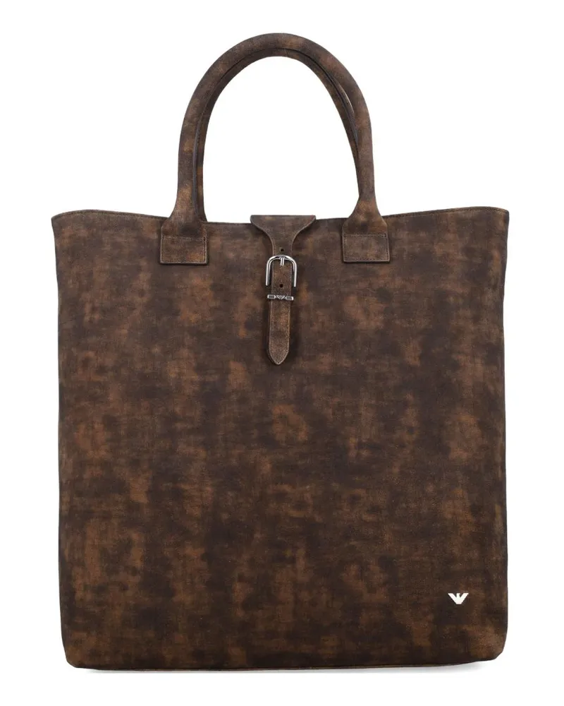 Emporio Armani Leder Tasche Brown