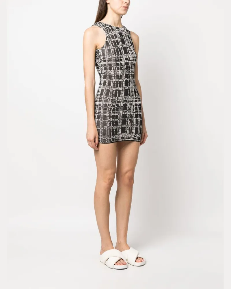 VITELLI Kälber Babel Jacquard schaufeln Sie Mini -Kleid zurück 
