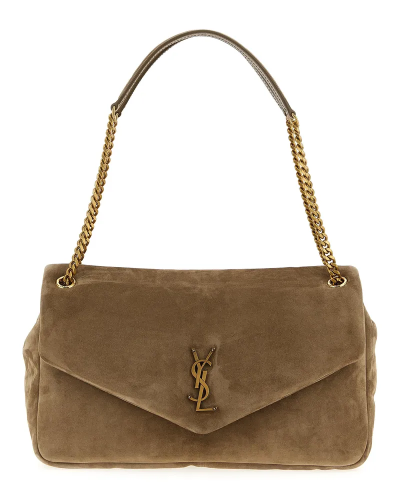 Saint Laurent Calypso“ Umhängetasche Beige