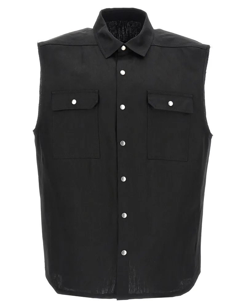Rick Owens Jumbo Sl Otershirt' Hemd Black
