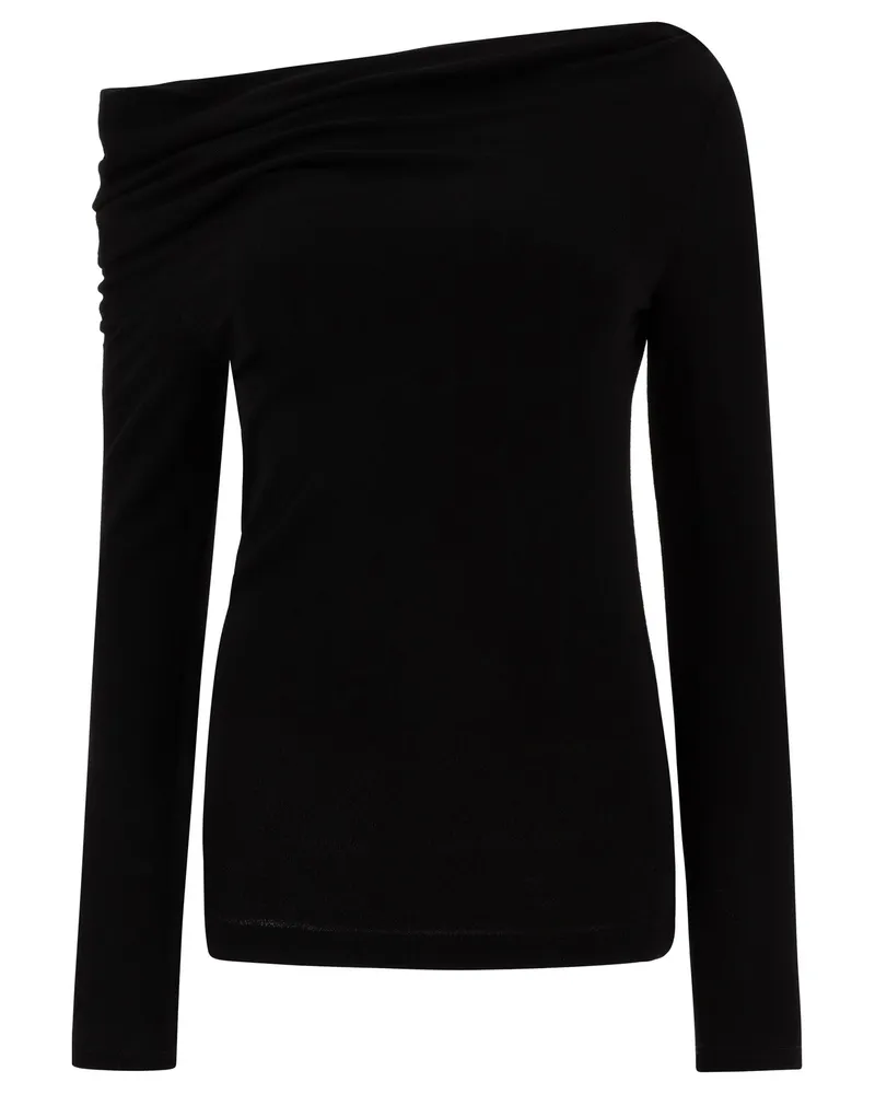 Givenchy Top mit drapiertem Kragen Black
