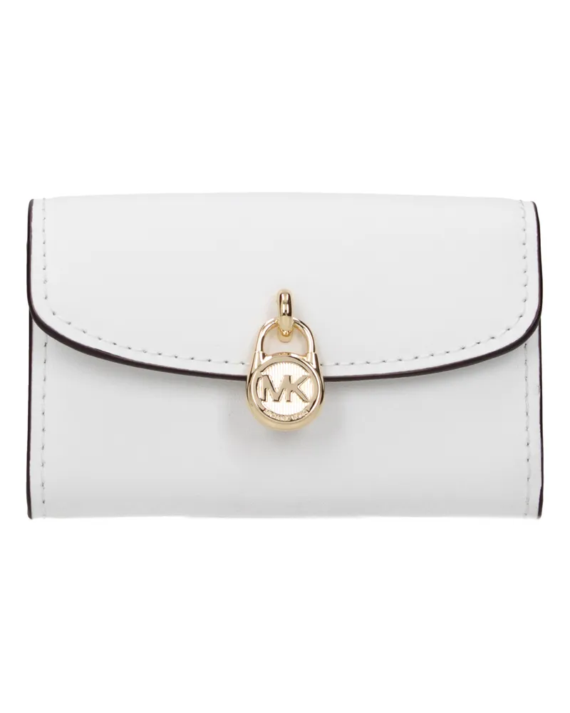 Michael Kors Lyra Damens Geldbörse aus weißem Leder/optischem Weiß -