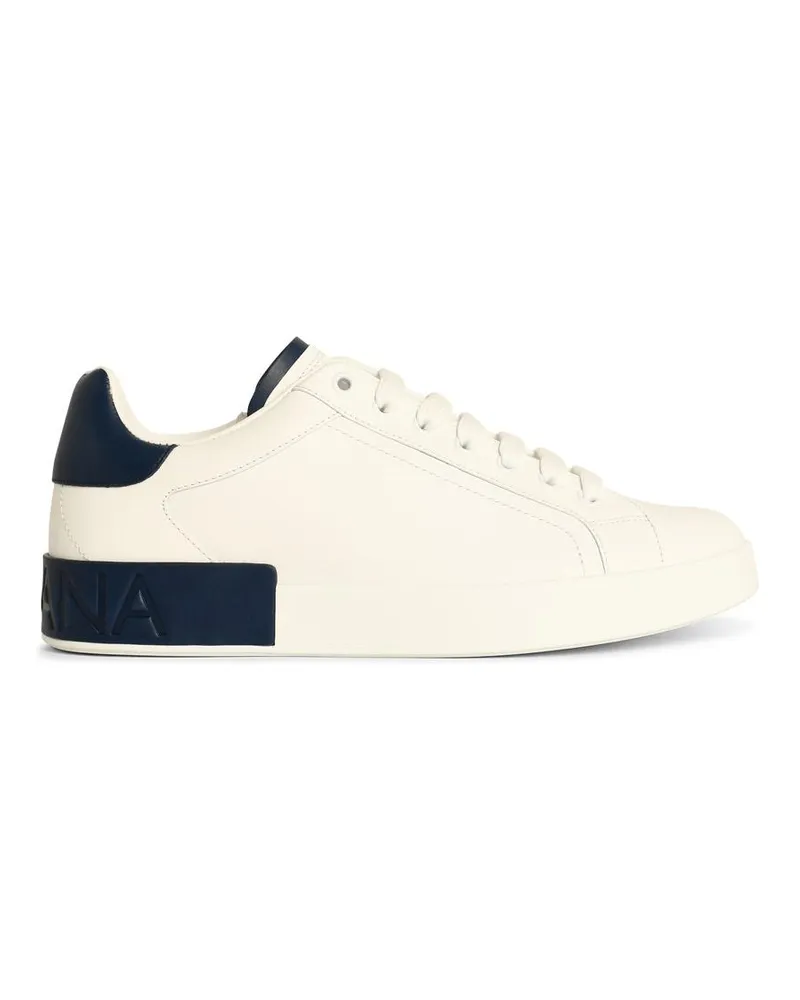 Dolce & Gabbana Portofino' White Lear Sneakers White