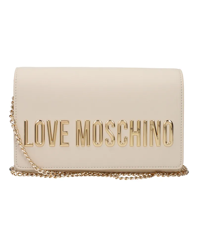 Moschino Damens Clutch aus Polyurethan in Beige/Elfenbein -