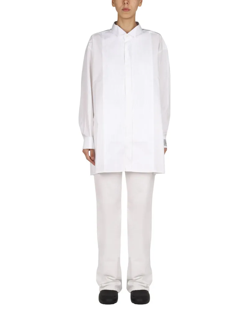 Raf Simons Logo Patch Shirt White