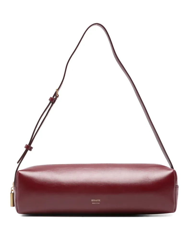 KHAITE Kye Leder Umhängetasche Bordeaux