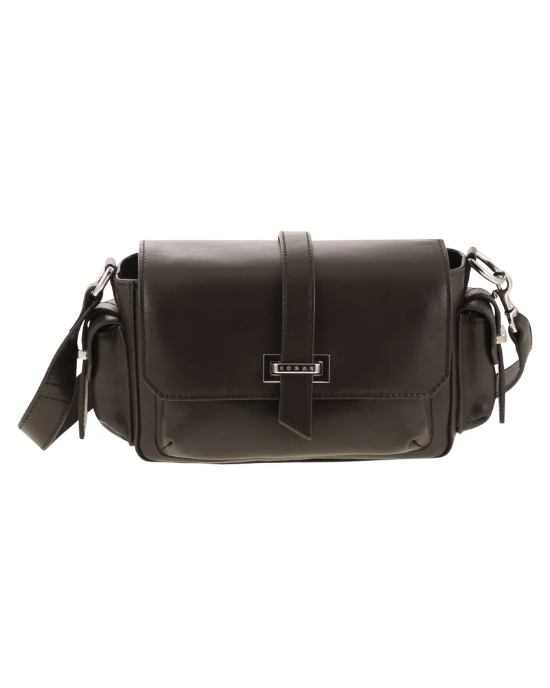 Hogan Small Leder Klappentasche Dark
