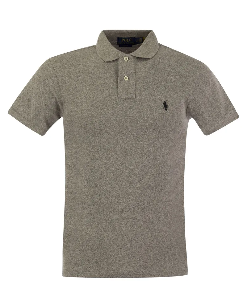 Ralph Lauren Slim Fit Pique Polo -Hemd Melange