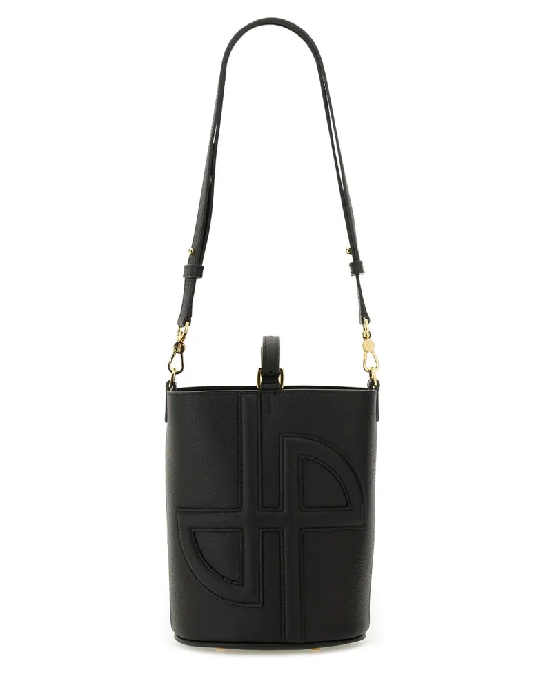 Patou Leder Eimerbeutel Black