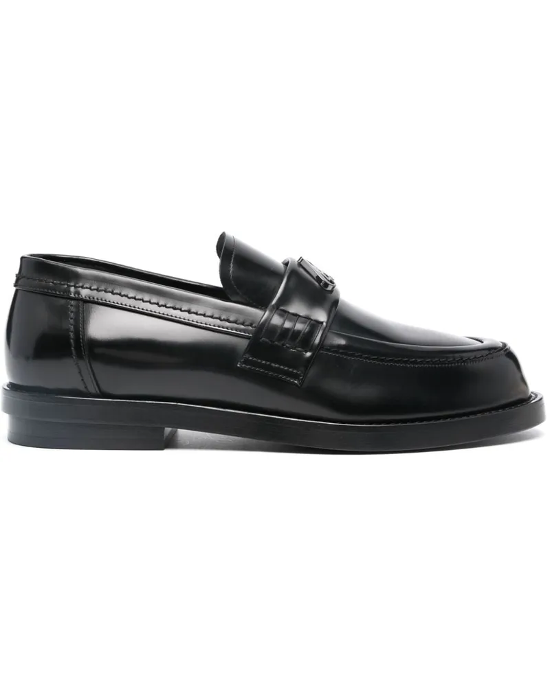 Alexander McQueen Alexander MC Queen Seal Leder -Ladung Black